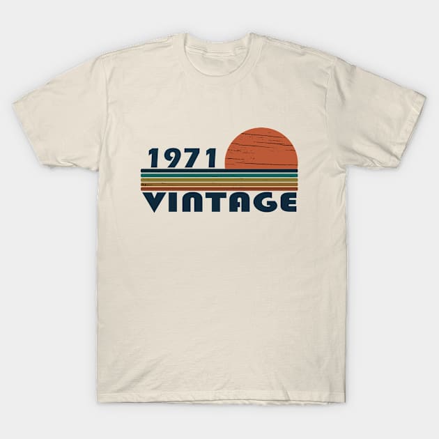 born in 1971 vintage birthday T-Shirt by omitay